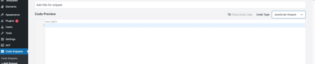 add code snippet