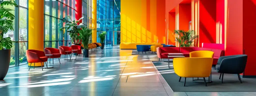 vibrant, contrasting colours pop against a neutral background, creating a visually striking website design that is accessible for all users.