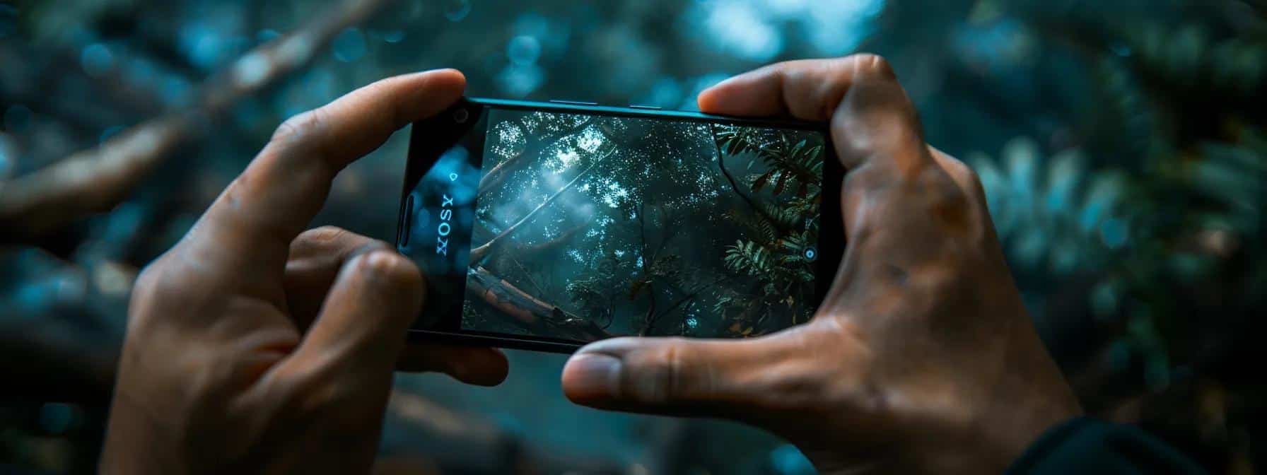 a sleek smartphone displaying a perfectly responsive website layout with fast-loading images, showcasing effective mobile image implementation.
