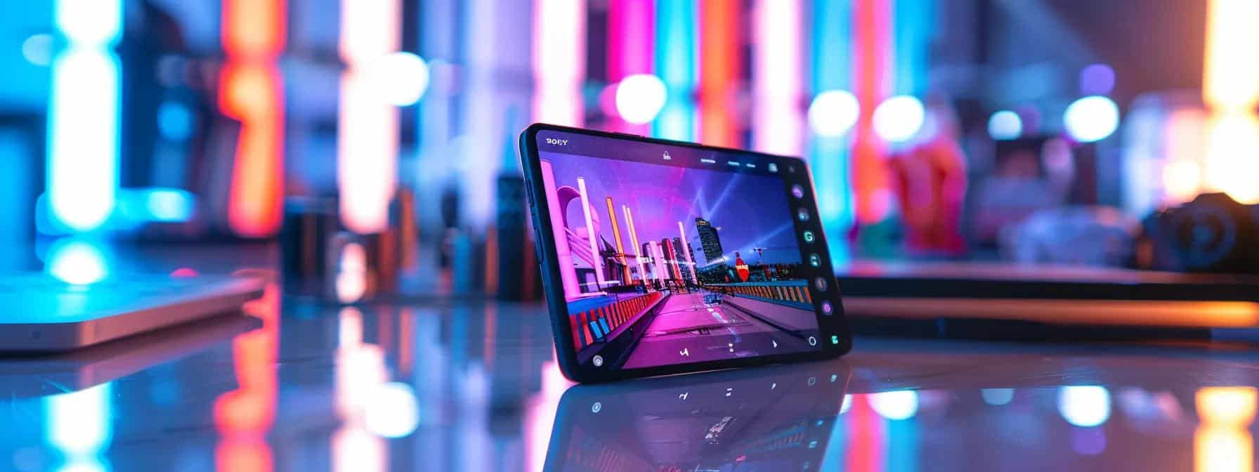 vibrant image editing software displayed on a smartphone screen, surrounded by various mobile optimization tools and resources.