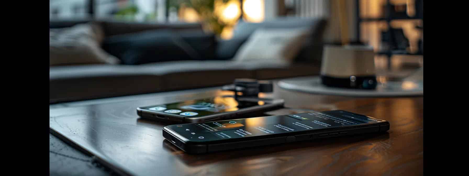 a sleek smartphone displaying a webpage with fast-loading images and videos, surrounded by streamlined web content elements.